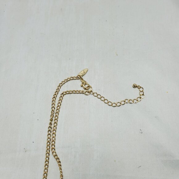 NY & Co Gold Necklace with Circles and Hammered Discs - Picture 7 of 7